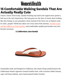 <h1>Women's Health</h1><h2>15 Comfortable Walking Sandals That Are Actually Really Cute</h2>